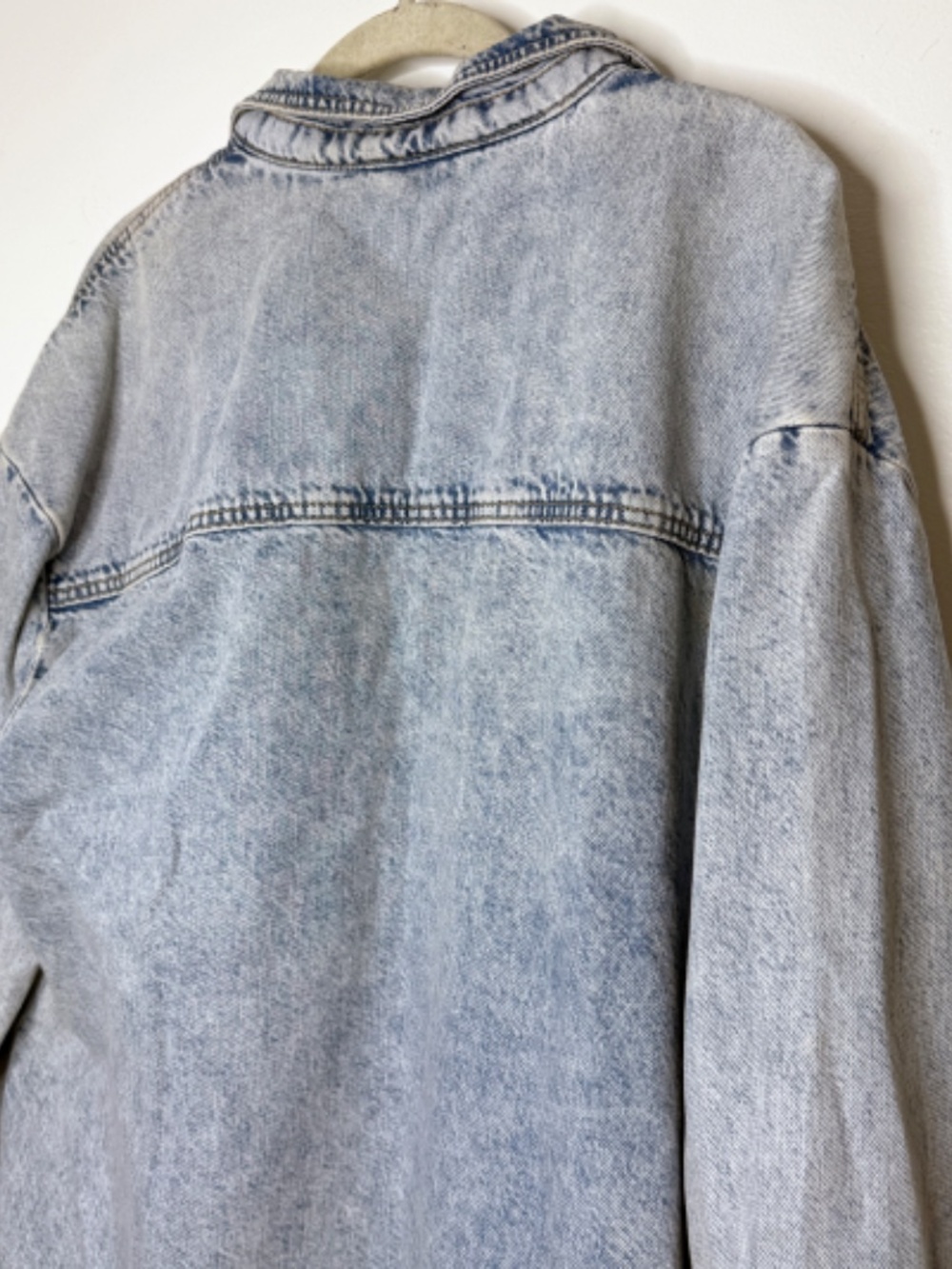Pilcro Becca Denim Popover Shirt XS Custom Tiger Patch - Picture 5 of 11